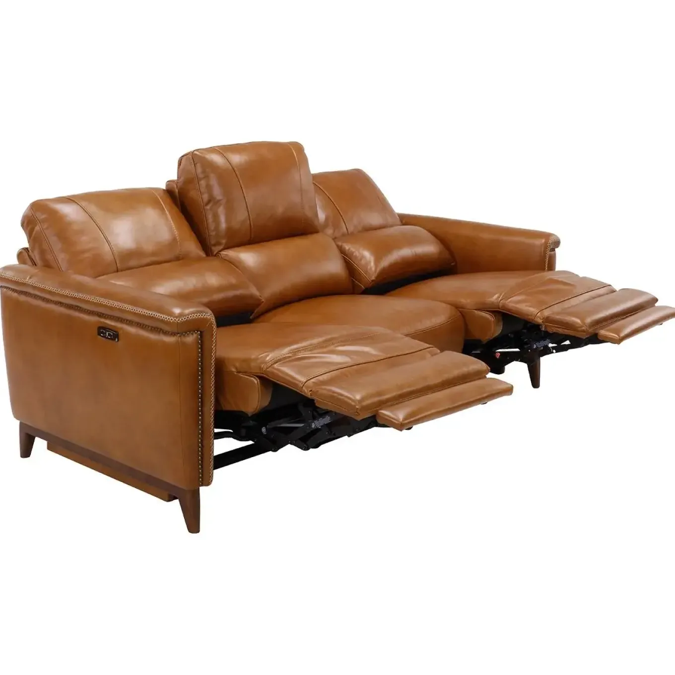 Remy Leather Power Reclining Sofa & Power Reclining Loveseat with Power Headrests
