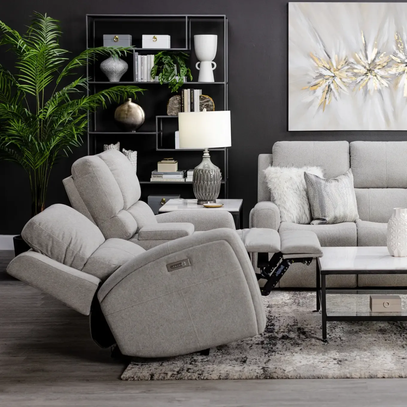 Riverdale Gray Reclining Living Room Set