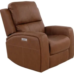 Riverdale Leather Power Recliner with Power Headrest and Power Lumbar
