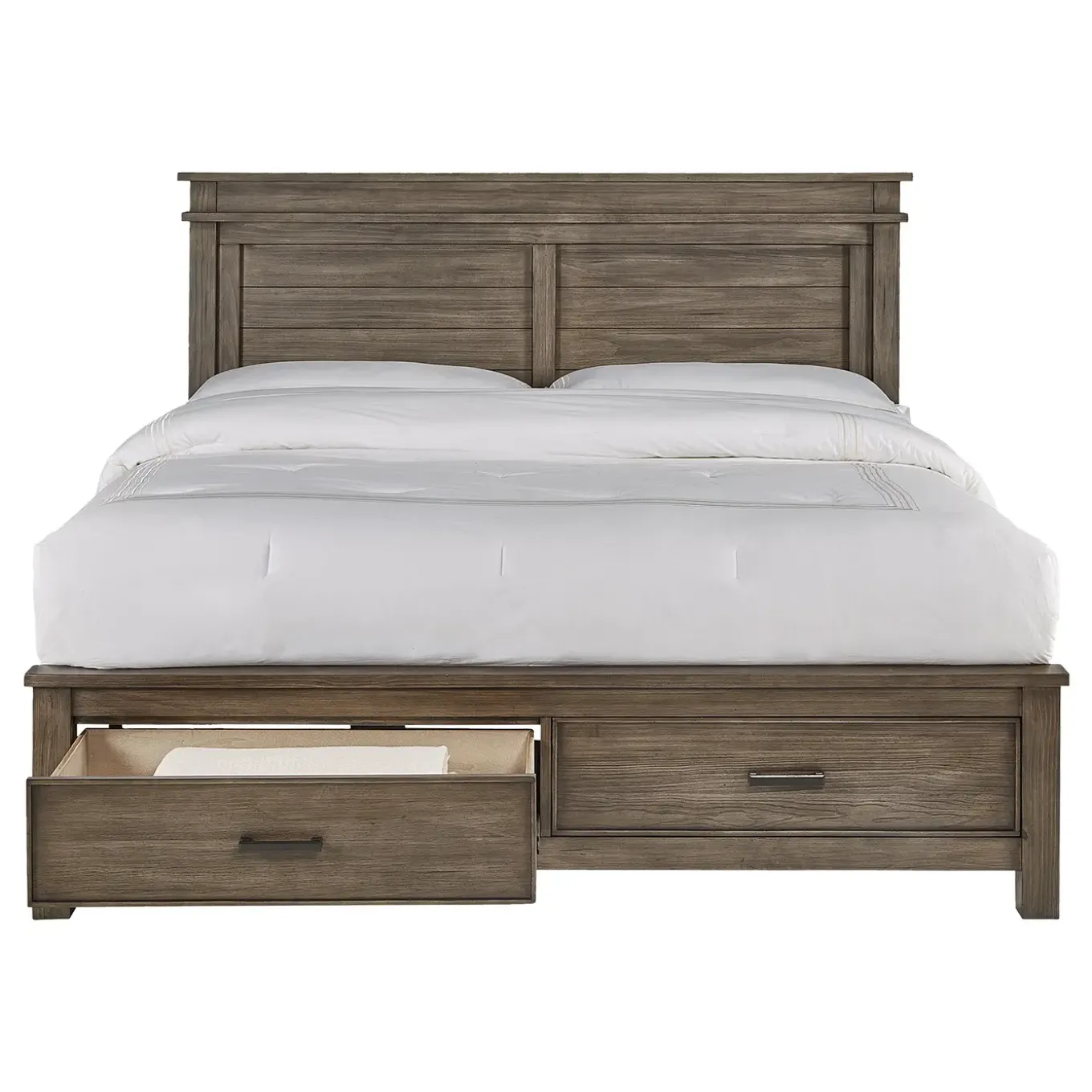 Rivington Eastern King Panel Storage Bed, Dresser, Mirror, Nightstand