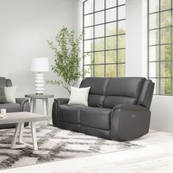 Rockwell Power Leather Loveseat