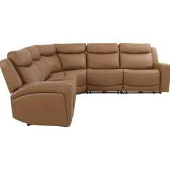 Ryder 5pc Power Leather Sectional with Heat & Massage