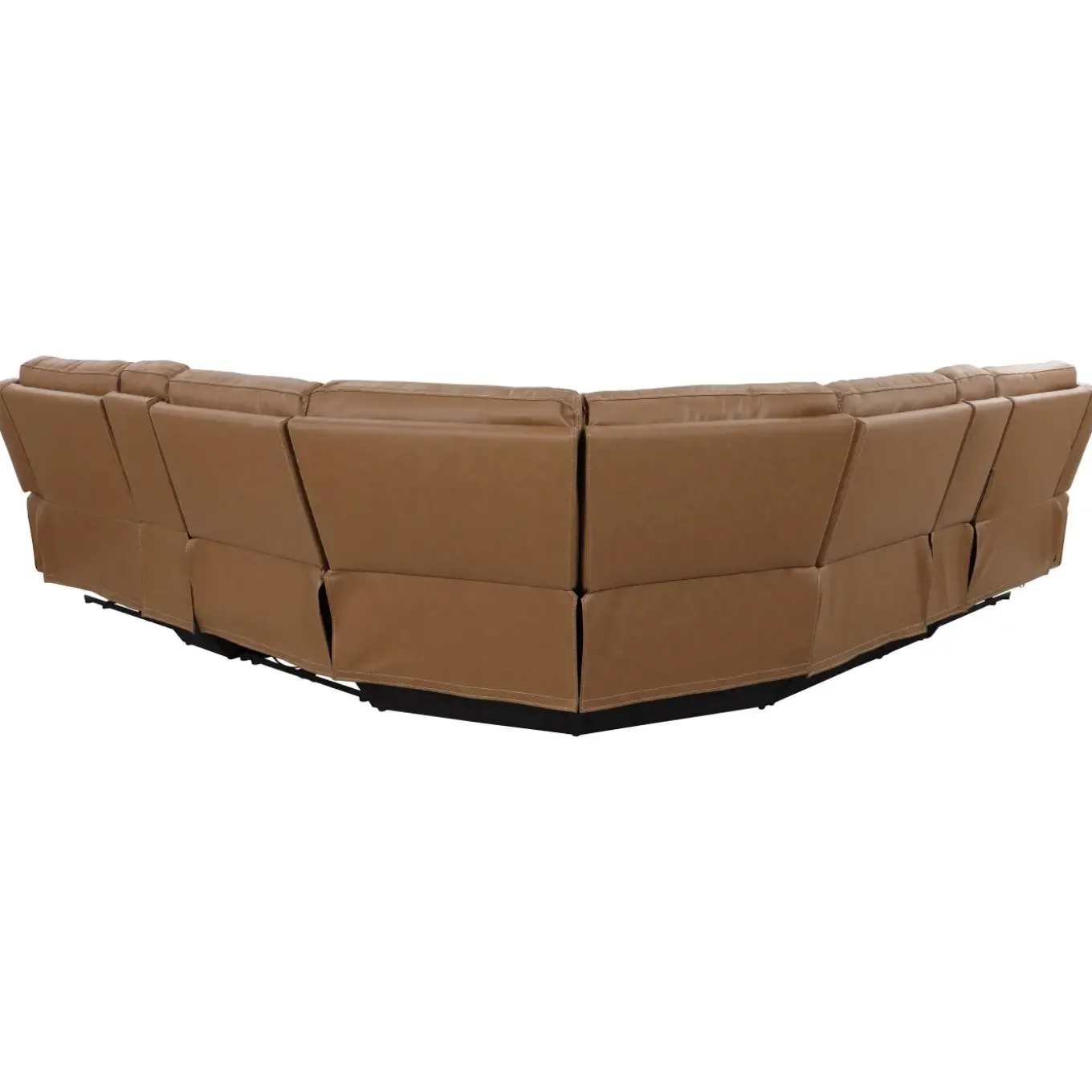 Ryder 7pc Power Leather Sectional with Heat & Massage
