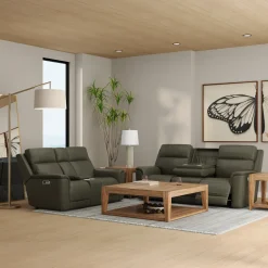 Ryker Gray Power Reclining Living Room Set