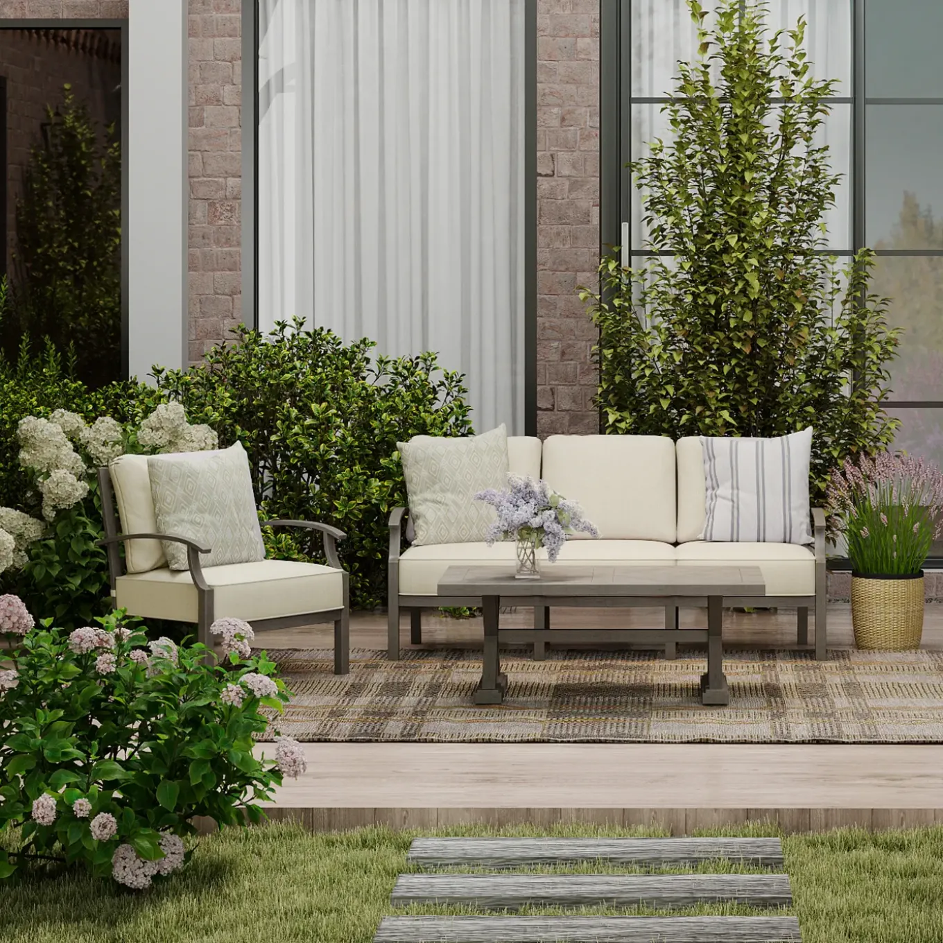 Saint Lucia 2pc Set: Sofa & Club Chair