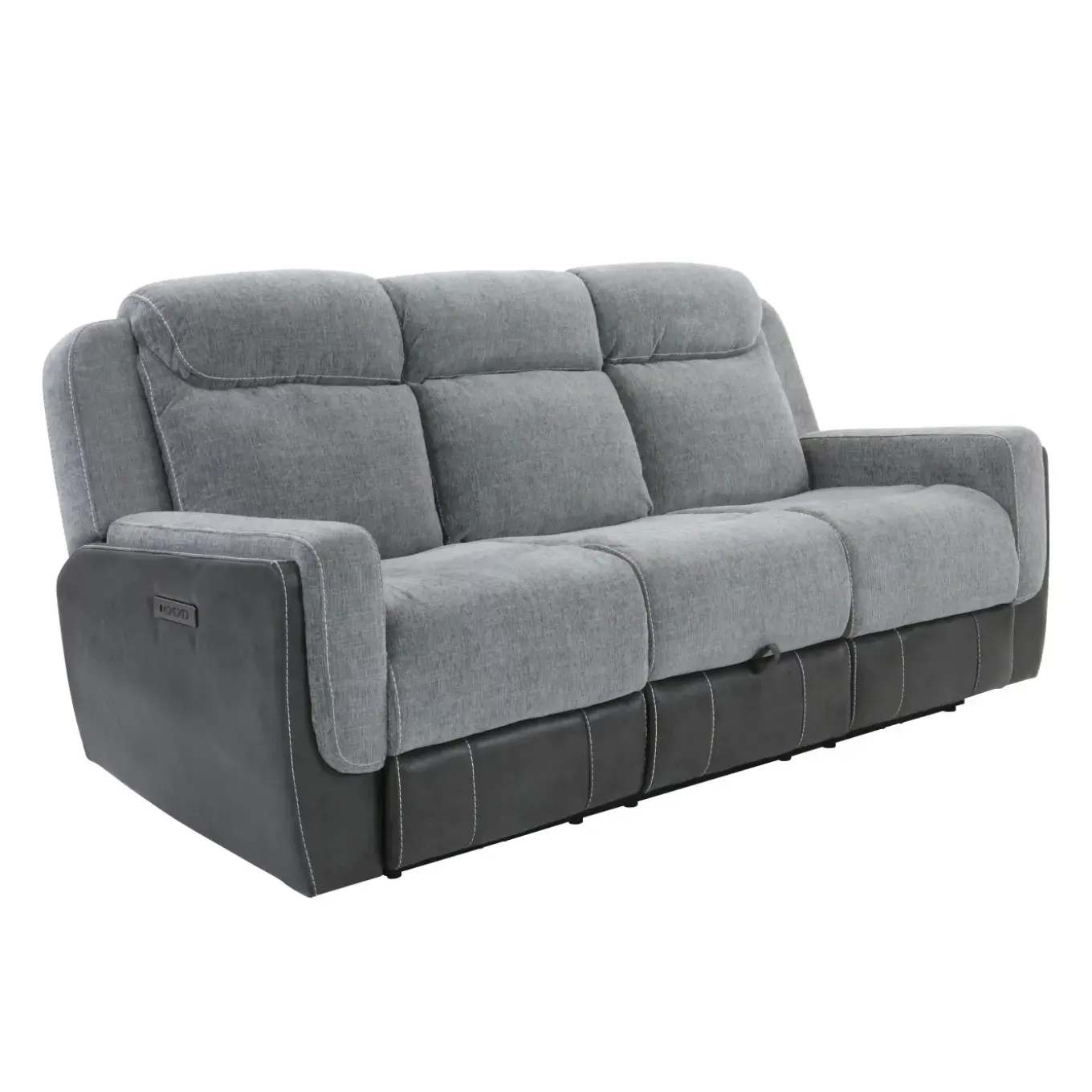 Scout Gray Reclining Living Room Set Power Reclining Sofa & Loveseat