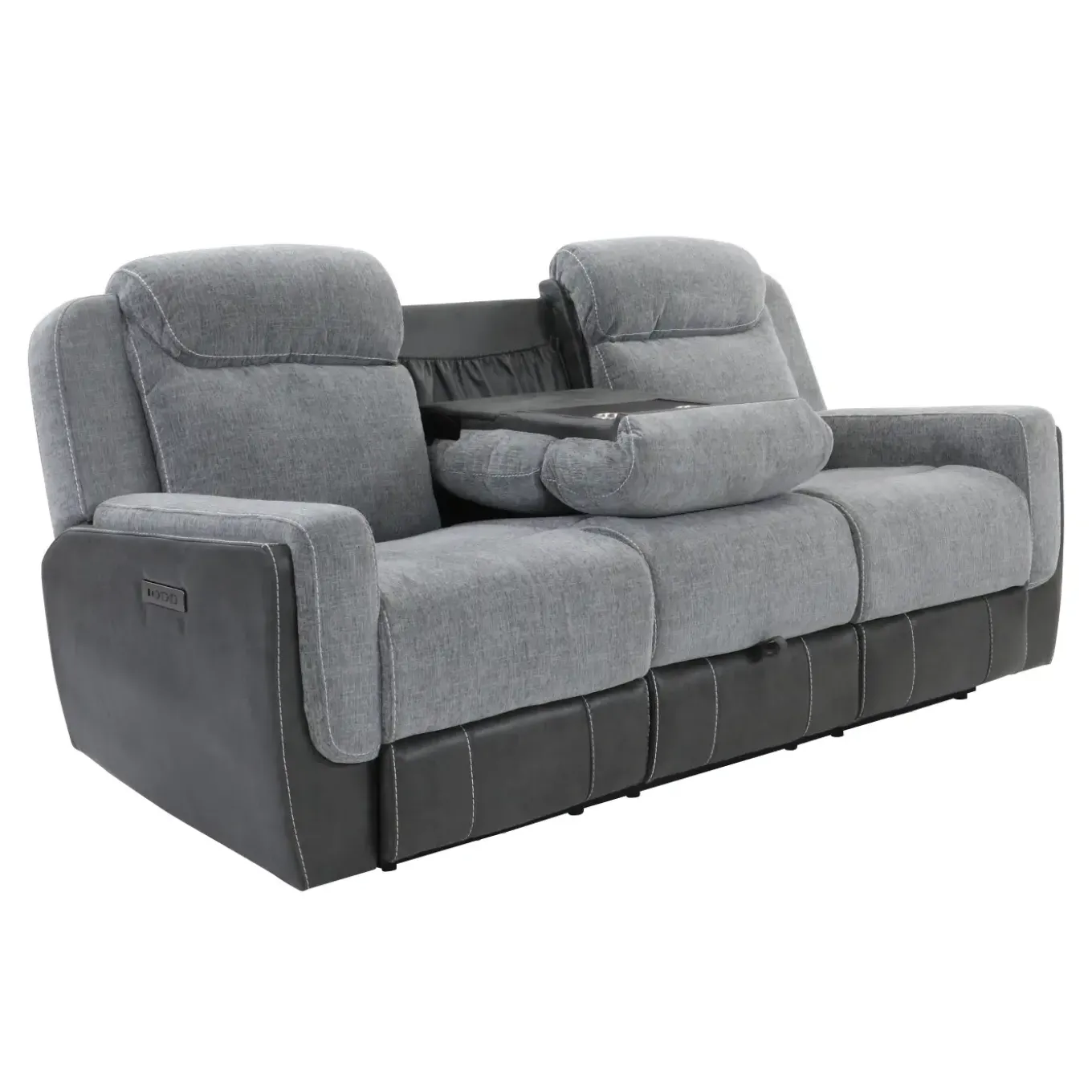 Scout Gray Reclining Living Room Set Power Reclining Sofa & Loveseat