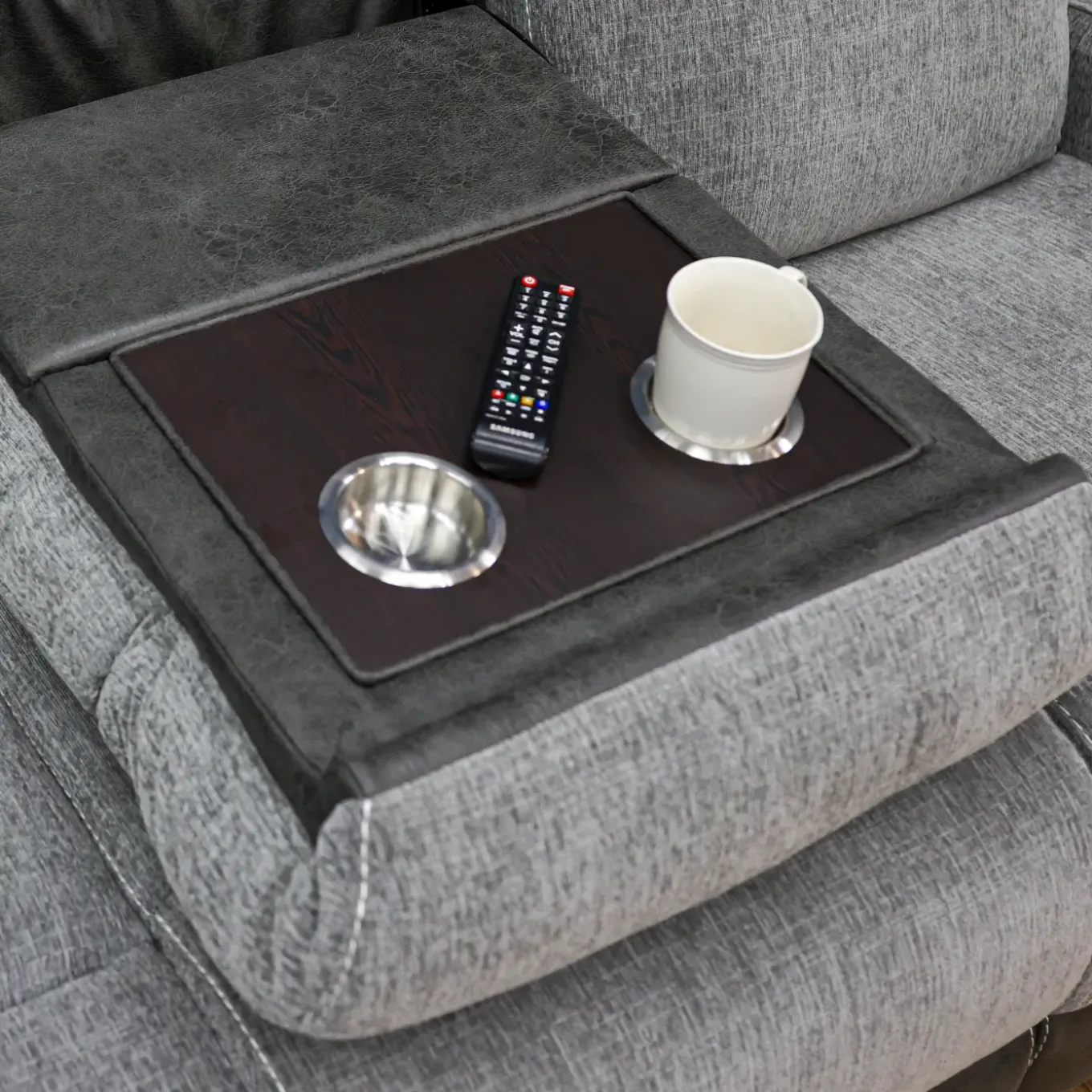 Scout Gray Reclining Living Room Set Power Reclining Sofa & Loveseat