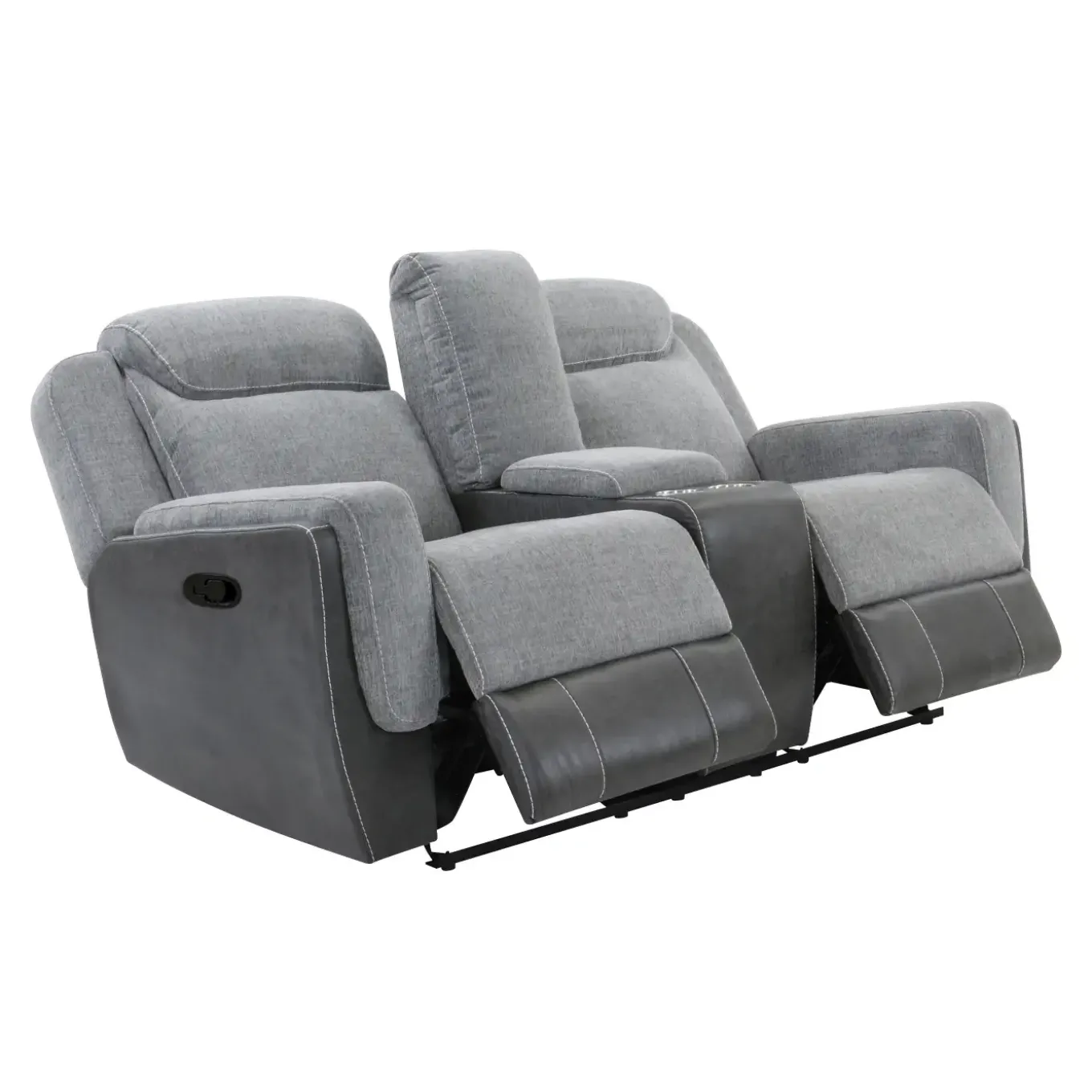 Scout Gray Reclining Living Room Set Power Reclining Sofa & Loveseat