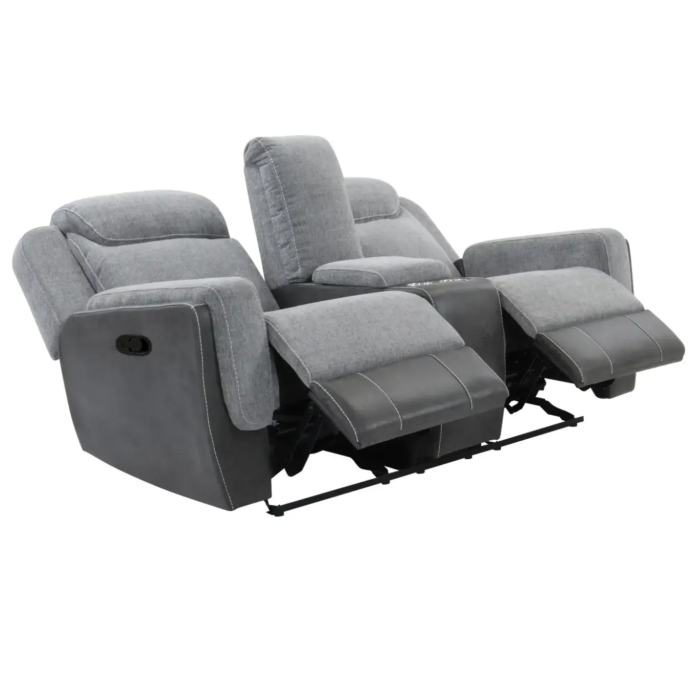 Scout Gray Reclining Living Room Set Power Reclining Sofa & Loveseat