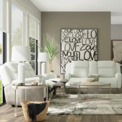 Scout Tan Reclining Living Room Set Power Reclining Sofa & Loveseat