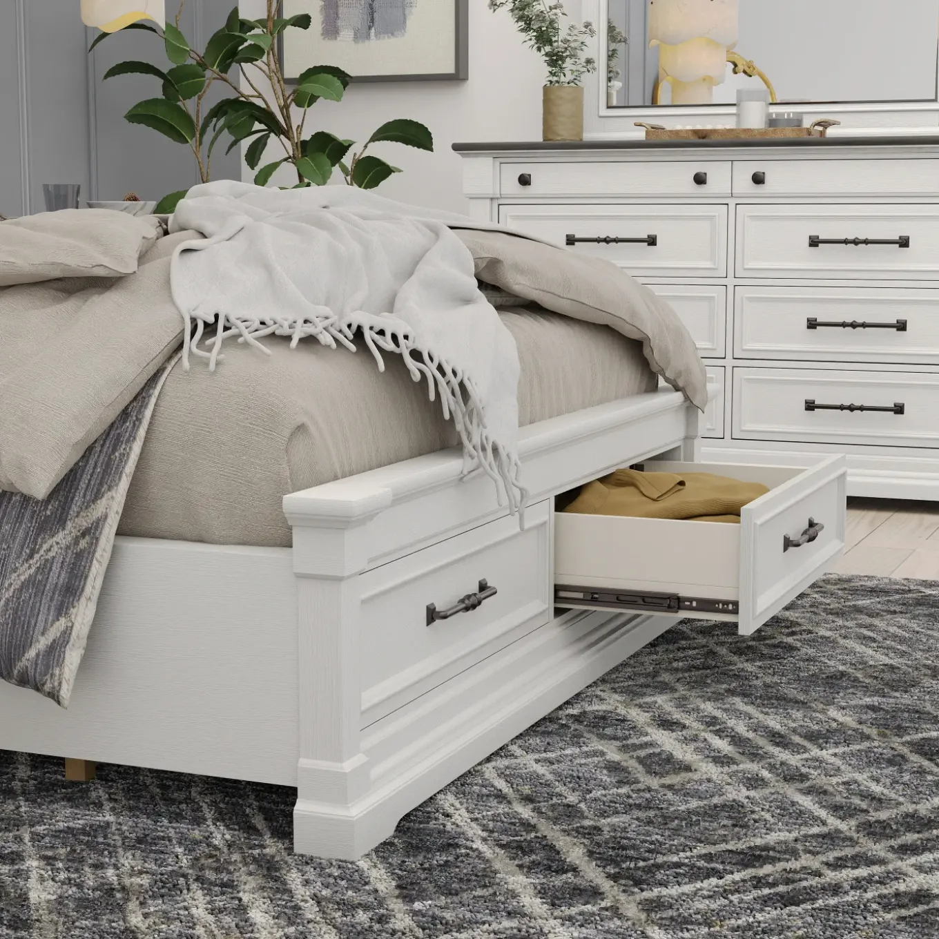 Sheridan White Storage Bed