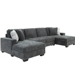 Slumber 3pc Double Storage Chaise Sleeper Sectional