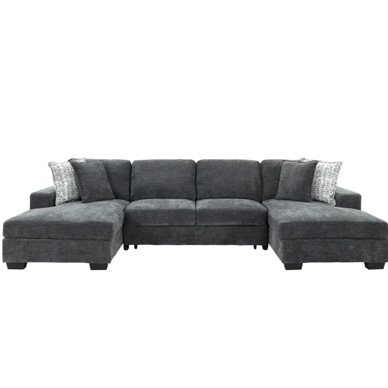 Slumber 3pc Double Storage Chaise Sleeper Sectional