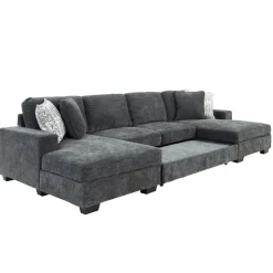 Slumber 3pc Double Storage Chaise Sleeper Sectional