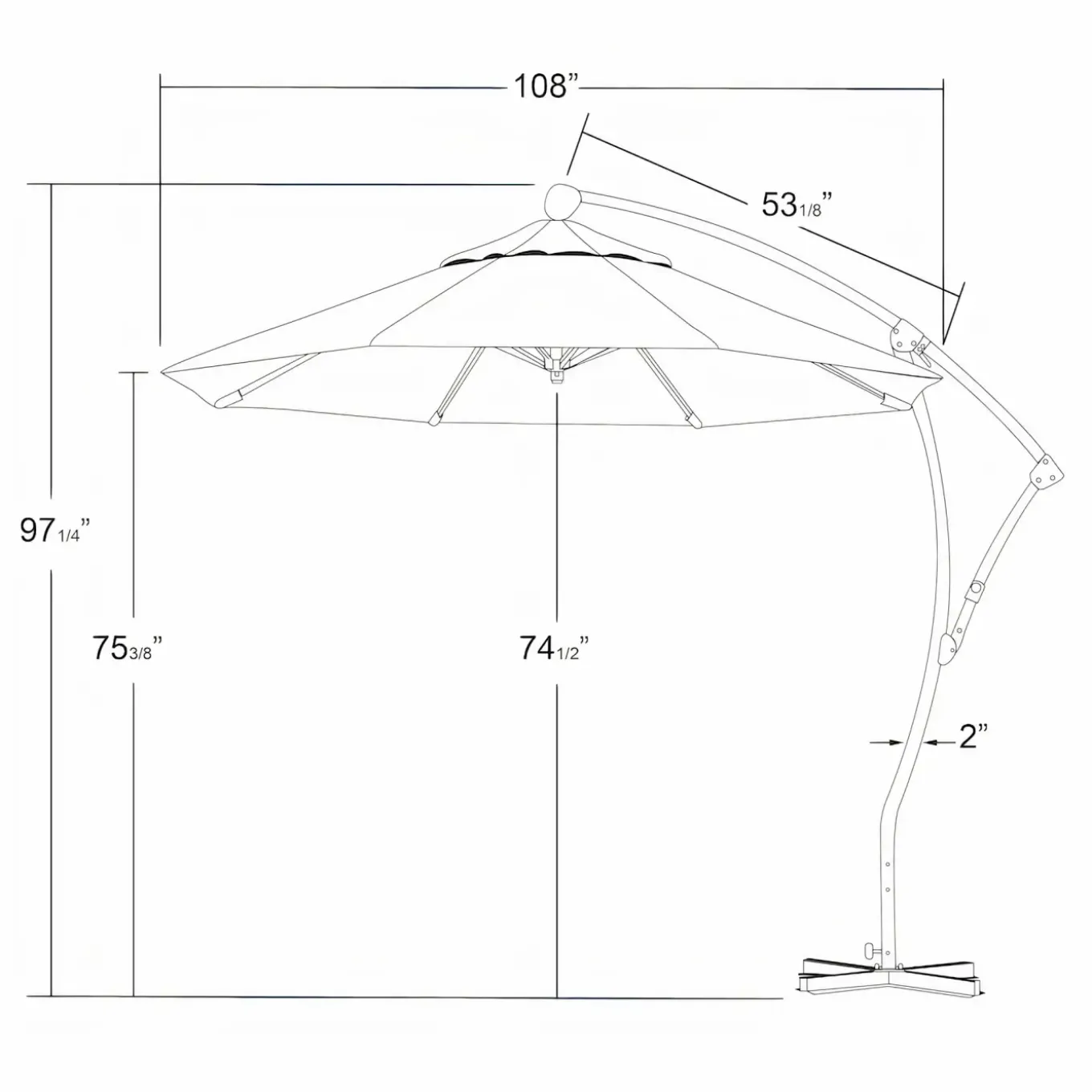 St. Barts 9' Umbrella