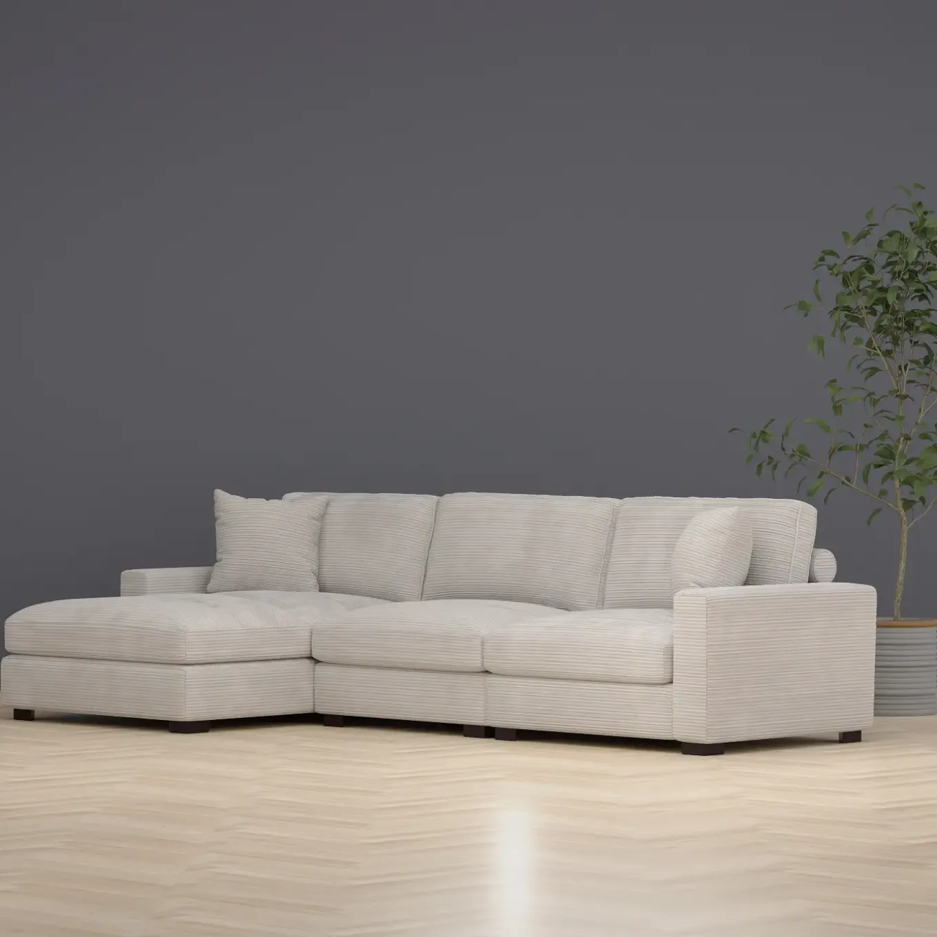 Sydney 3pc Left Chaise Sofa