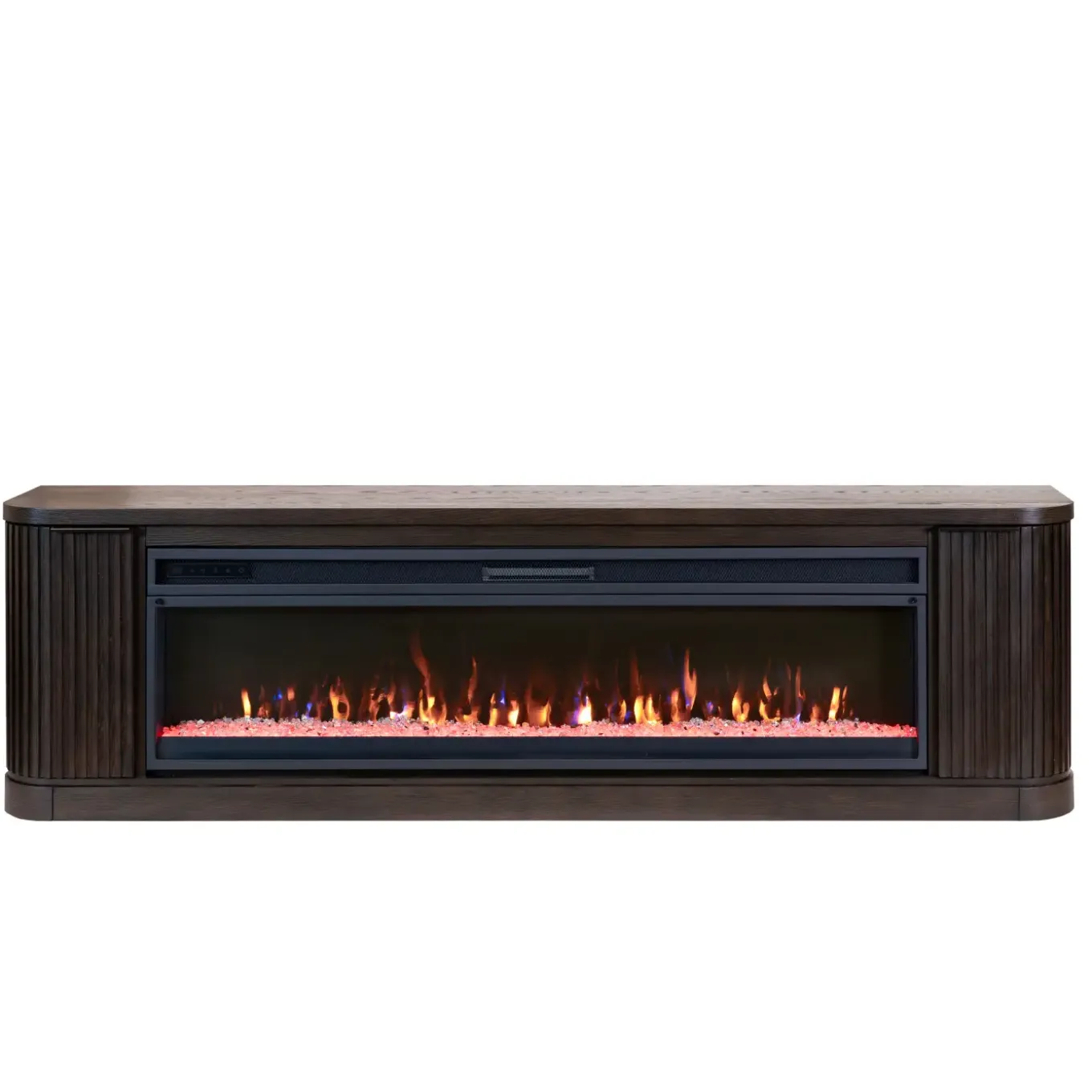 Tate 84" Fireplace Console with 42: Crystal Insert