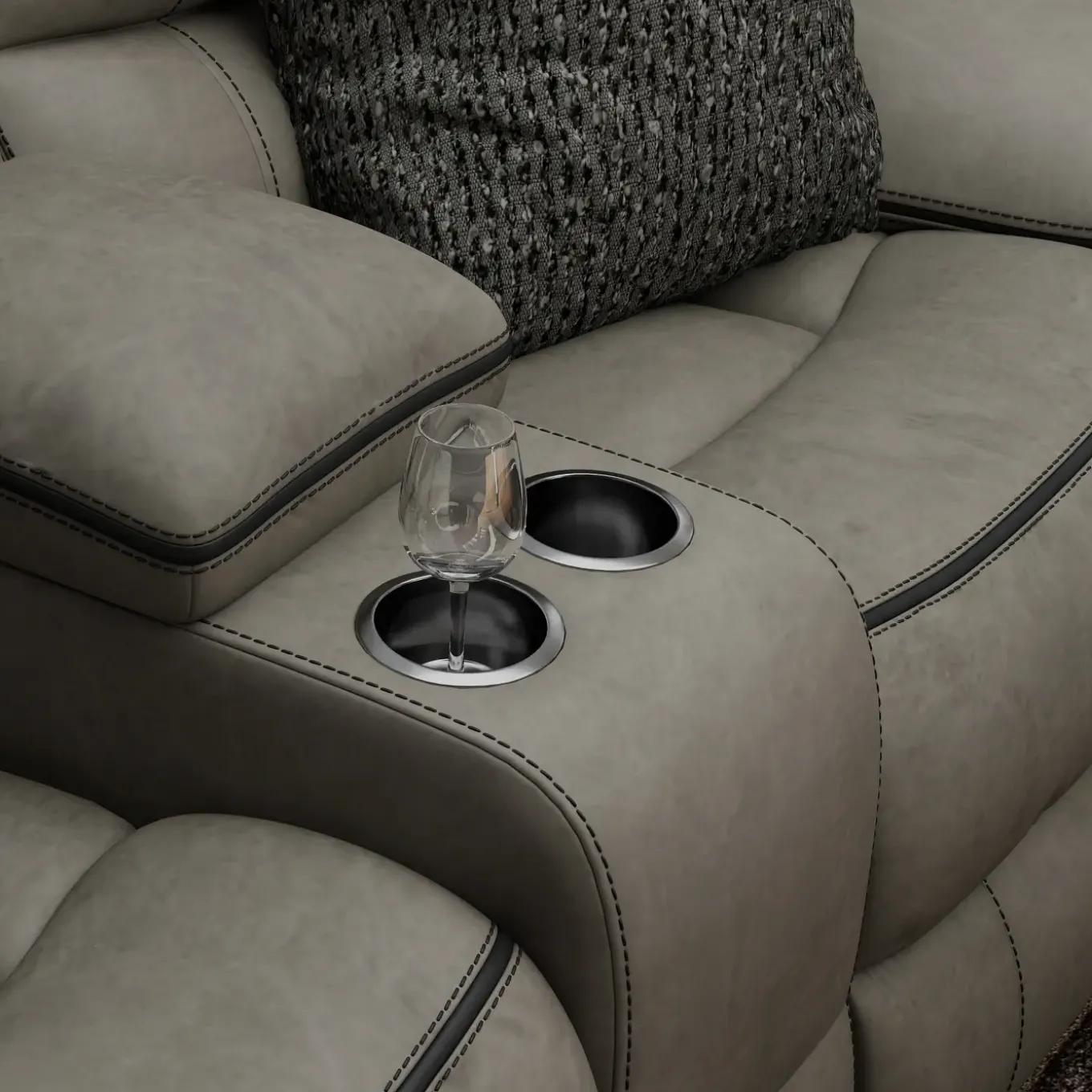 Trilogy Power Reclining Living Room Set-Gray