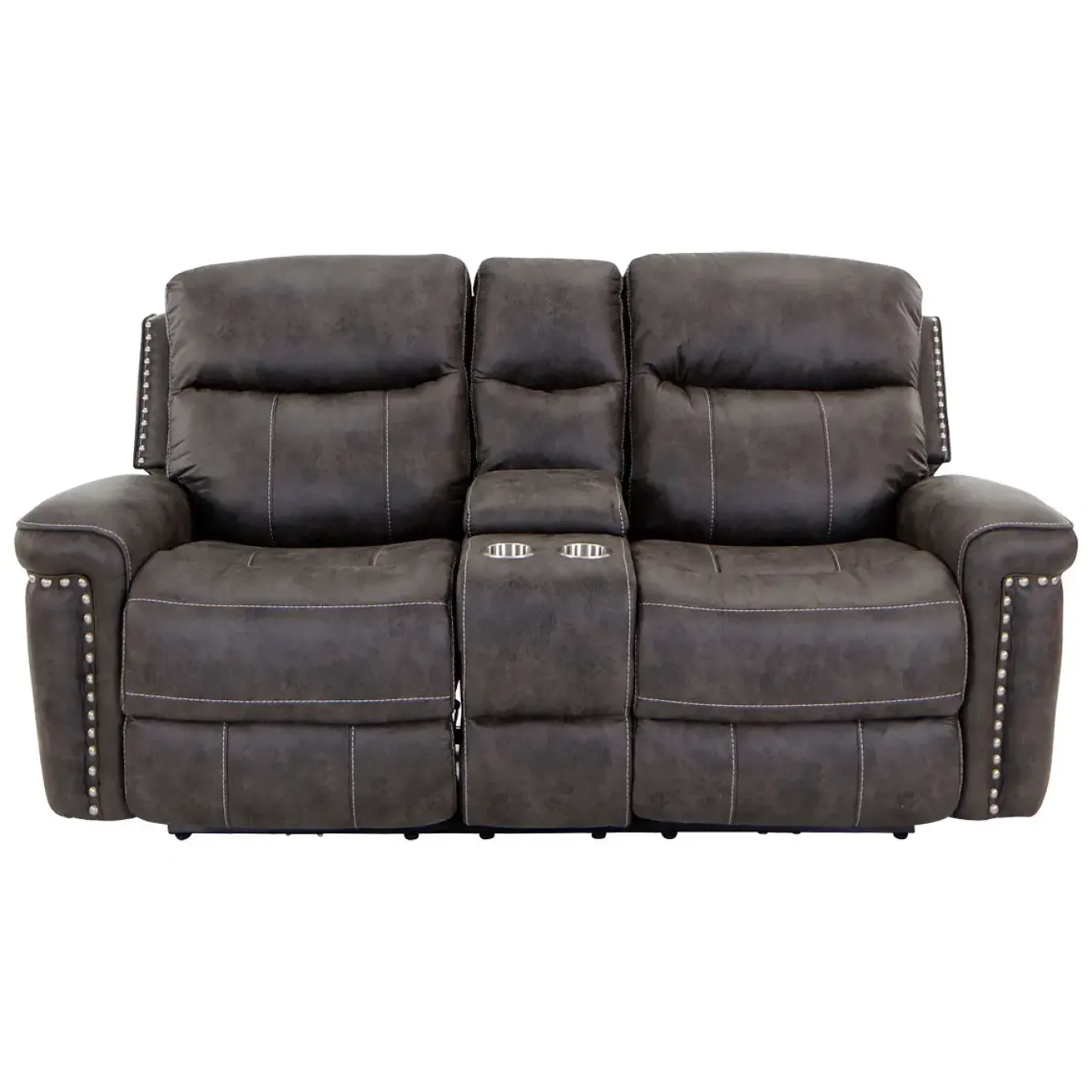 Triplex Power Reclining Console Loveseat