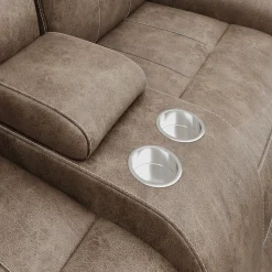 Triplex Power Reclining Console Loveseat