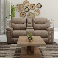 Triplex Power Reclining Living Room Set-Brown