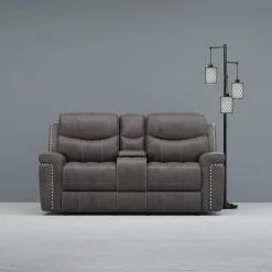 Triplex Reclining Console Loveseat