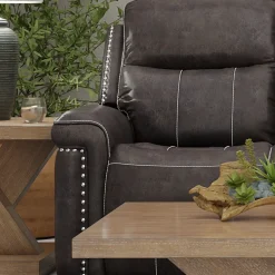 Triplex Reclining Console Loveseat