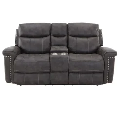 Triplex Reclining Console Loveseat