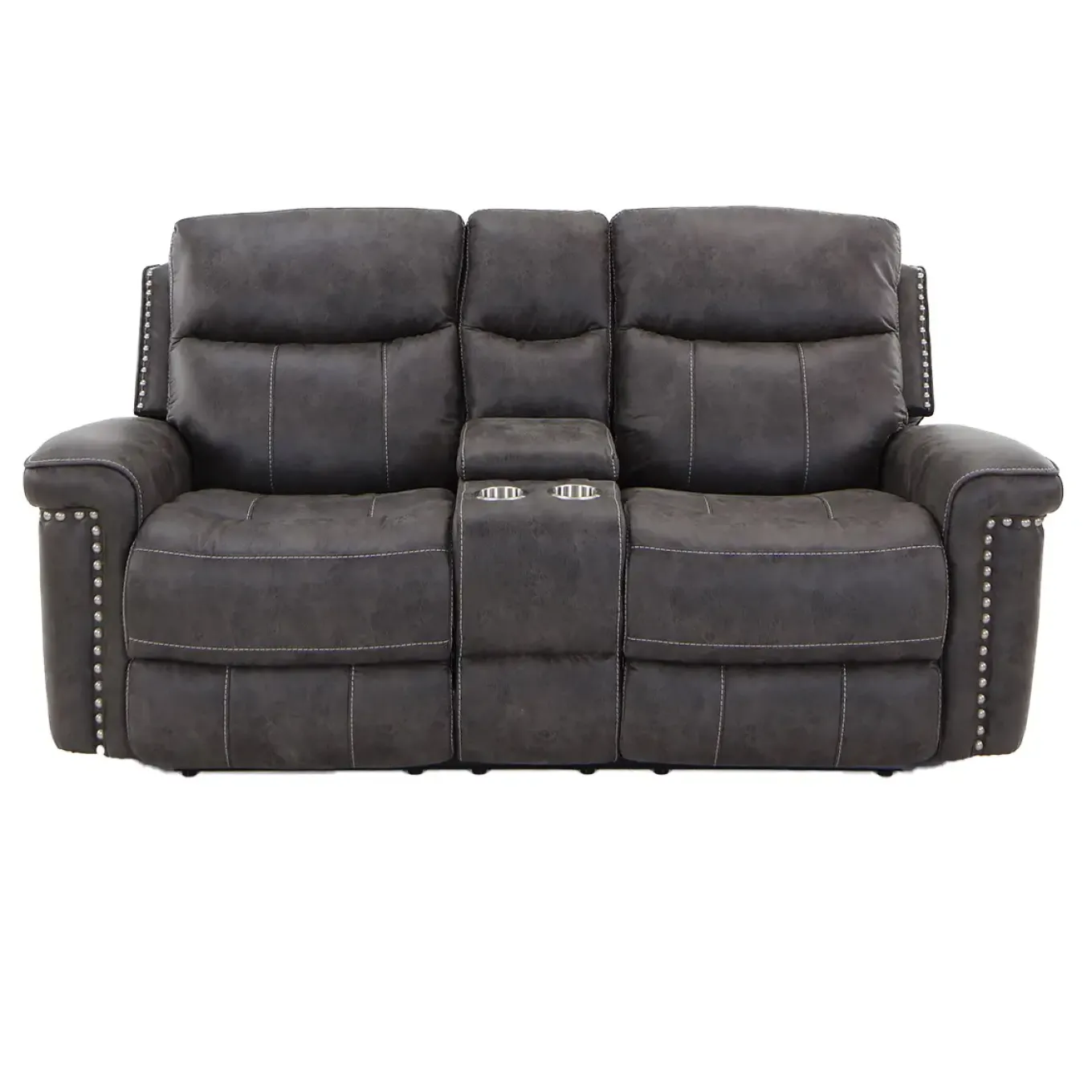 Triplex Reclining Console Loveseat