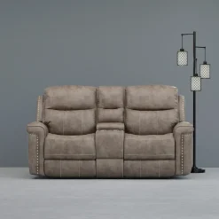 Triplex Reclining Console Loveseat