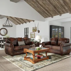 Tuscan Leather Living Room Set