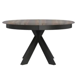 Vibrance Extendable Round Dining Table With Custom Finish Options