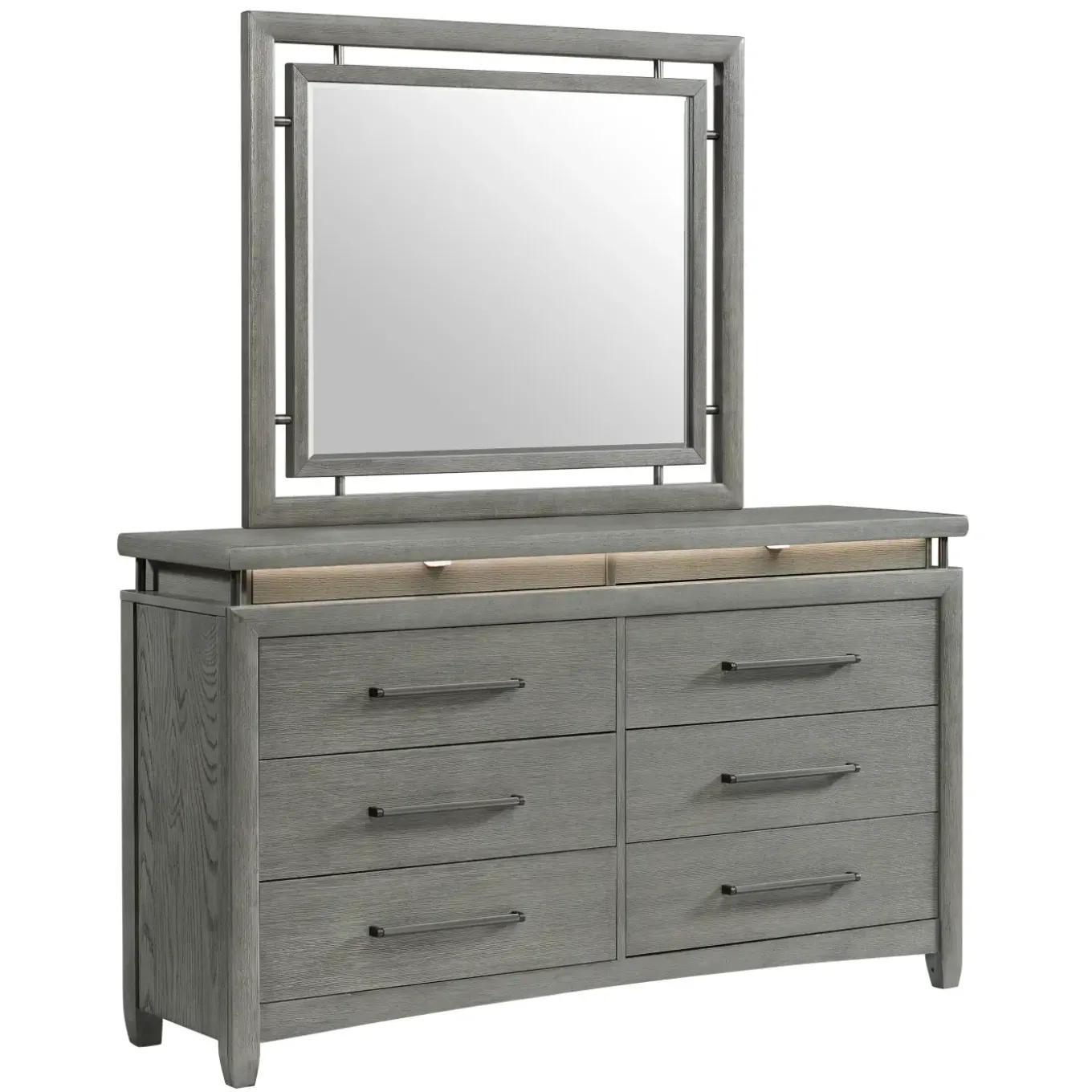 Winslet California King Bed, Dresser, Mirror, Nightstand