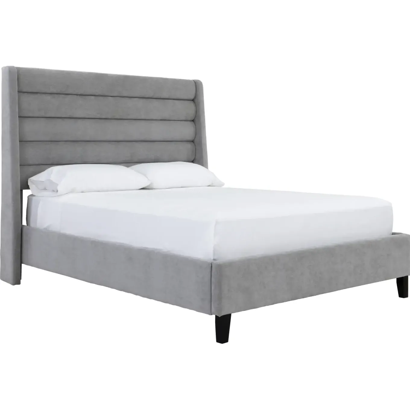 Wynn Gray Upholstered Bed