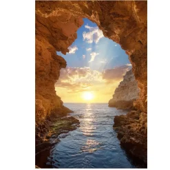 40x60 Grotto Sunset Glass Wall Art