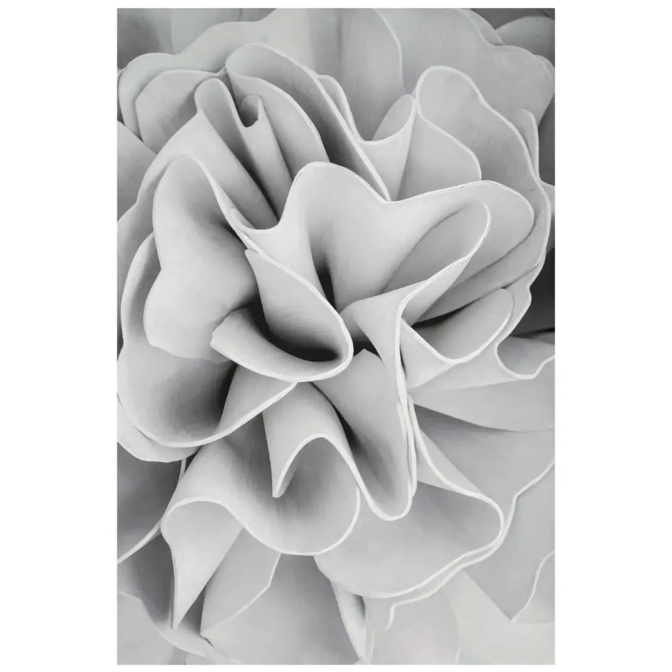 56x84 Monochromatic Ruffle Wall Art
