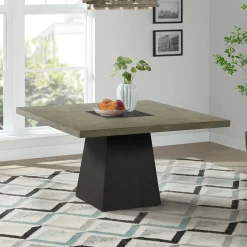 Zander 5pc Dining Set: Table & 4 Upholstered Side Chairs